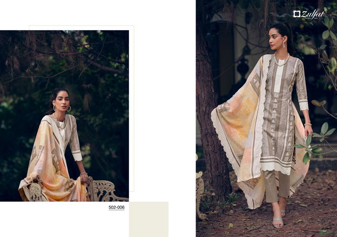 Mashq By Zulfat 001-010 Printed Cotton Dress Material Catalog